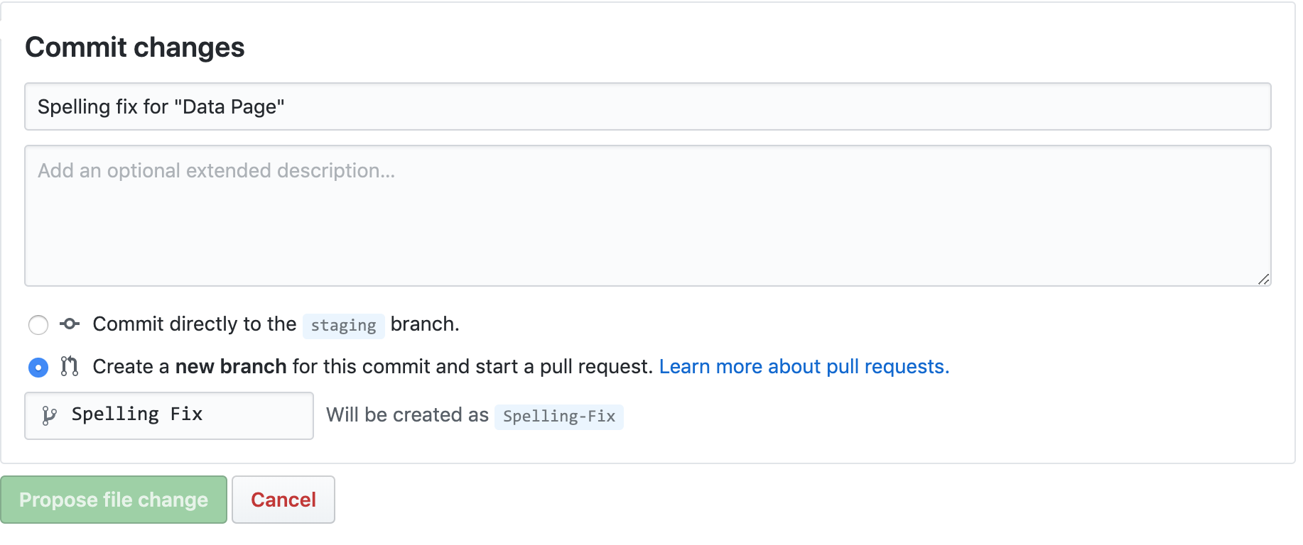 Create a Pull Request