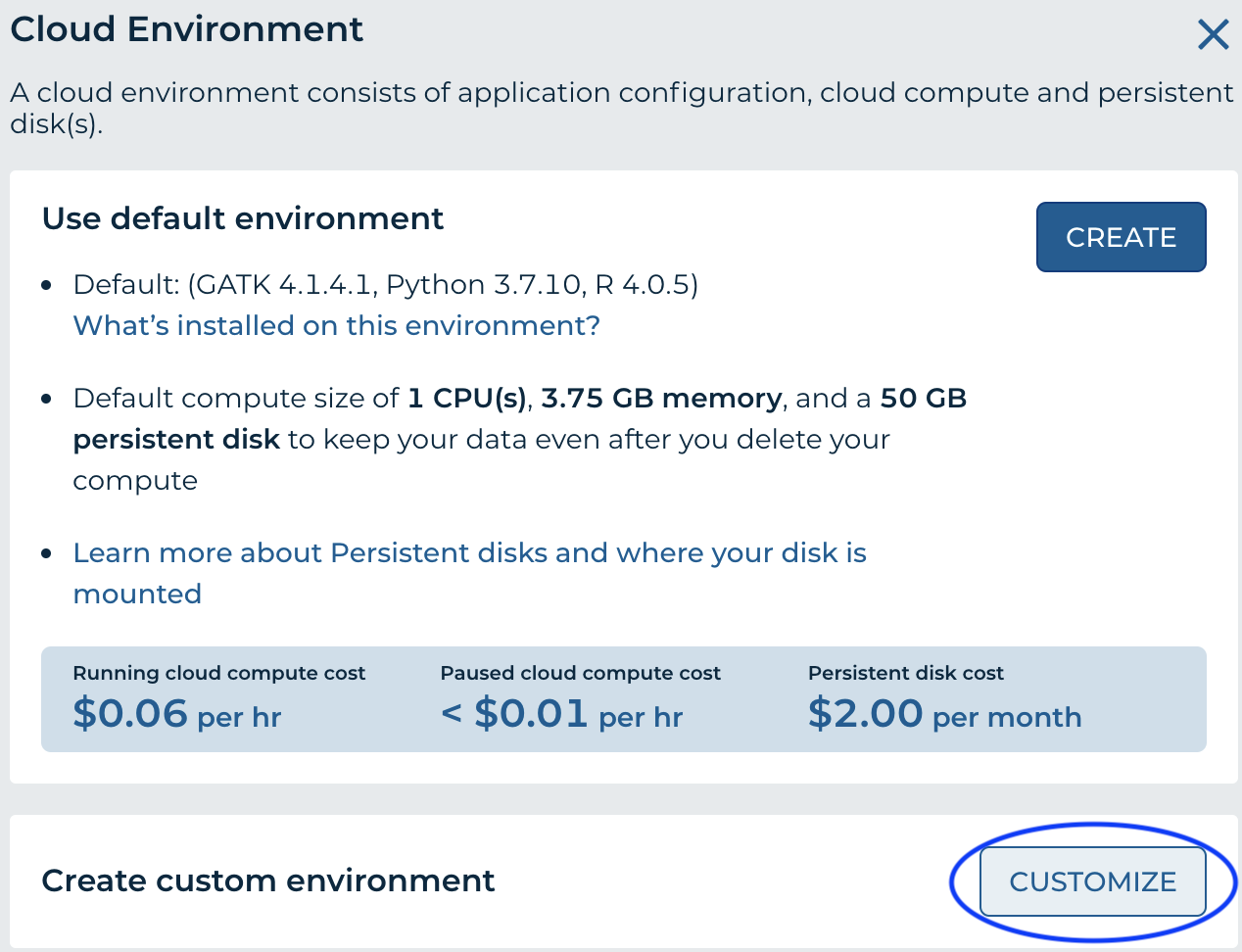 Customize Cloud Environment