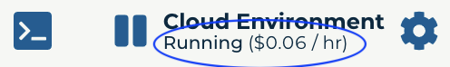 Cloud Environment Icon in Ready Indicator